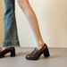 High-heeled Loafers, One-pedal Commuting Thick-heeled Single Shoes, Small Leather Shoes For Women_vogvips.com