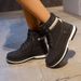 Women's PU Leather Ankle Boots - Slip-Resistant Round Toe Chelsea Boots With Studded Details, Comfortable Low Heel Casual Shoes For All Seasons_vogvips.com
