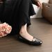 111-6 Huidong Yixinda Elegant Round Toe One-Strap Patent Leather Slip-On Flat Commuter Shoes For Women Autumn_vogvips.com