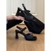 Sheepskin Version~French Silk Satin One-strap Square Toe Open-toe Summer Sandals For Women With Chunky High Heels_vogvips.com