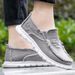 Euro Step Canvas 2025 New Work Slip-On Washed High-End Casual Old Beijing Cloth Shoes Men's Style_vogvips.com