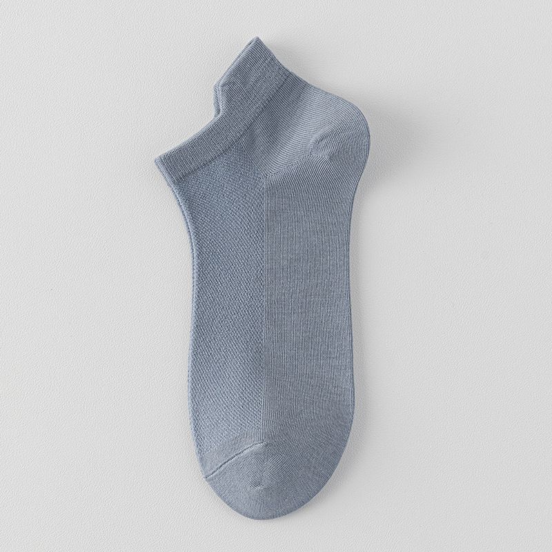 Men's Socks Pure Cotton Short Socks Mesh Shallow Mouth Non Slip Anti Drop Stand Up Ear Boat Socks Antibacterial Men's Socks Casual All Match_vogvips.com