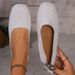New Plus Size Korean Version Round Headed Bottomed Lazy Single Shoes For Women, Fly Woven Breathable Flat Heel, Shallow_vogvips.com