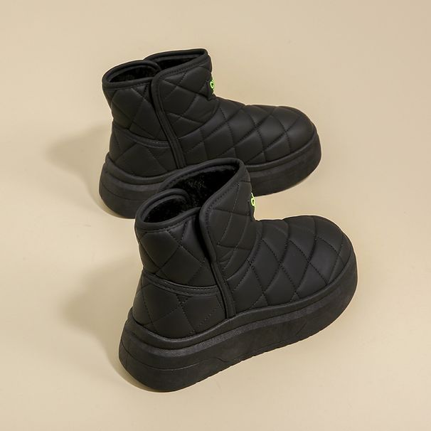 Fleece-Lined High-Top Snow Boots For Women 2025 Winter New Style Student Ins Korean Version Warm Casual Cotton Shoes_vogvips.com