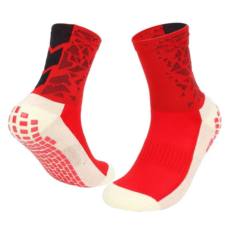 Sport Socks Colorful Football Socks With Shock Absorption And Non Slip Towel Sole, Thickened Mid Tube Non Slip Socks, Breathable Long Sports Socks_vogvips.com