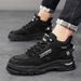 Men's Retro British Style Outdoor Casual Work Boots - High Top Leather Martin Boots With Non-Slip Thick Sole For Fashion & Comfort_vogvips.com
