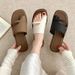 Summer New Style Toe-Loop Sandals For Women, Simple Outdoor Roman Sandals, Retro Non-Slip Versatile Flat Beach Shoes_vogvips.com