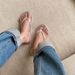 2025 Korean Style Simple Silver Flip-Flops For Women Flat Beach Vacation Toe-Post Sandals Cool Summer Slippers_vogvips.com