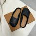 New Style Women's Summer Open-toe Mules For Outdoor Wear, Versatile Retro French-style Pleated Slip-on Flat Shoes_vogvips.com