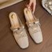 New 5CM Height-Increasing Square-Toe Mesh Sandals For Women With Bowknot, Comfortable Closed-Toe_vogvips.com