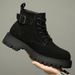 Martin Boots Men's High-top Wind Velvet Thermal Cotton Shoes Comfortable Medium-top Leather Boots Men's Snow Boots_vogvips.com