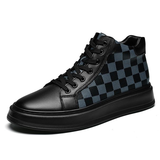 Men's Casual Board Shoes First Layer Cowhide Lace-up Sports Shoes Low-top Men's Shoes_vogvips.com