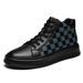 Men's Casual Board Shoes First Layer Cowhide Lace-up Sports Shoes Low-top Men's Shoes_vogvips.com