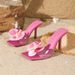 Summer New Flower-decorated Open-toe High-heeled Sandals For Women, Fashionable European And American Style Trendy_vogvips.com