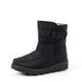 Women's Large Size 45 Winter New Fleece Lined Warm Cotton Mid-Calf Snow Boots PU Non-Slip Sole_vogvips.com