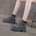 Big Yellow Boots Women's New Pigskin Retro Locomotive Boots Mountaineering Tooling Short Boots Martin Boots Women's Boots_vogvips.com