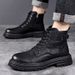European Warm Series Martin Autumn Winter Warm British Style Men's Plush Lined Leather Shoes High Top Work Boots_vogvips.com