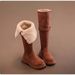 Dark White Boots For Girls, Children's Winter New Fashionable Long Fleece-Lined, Thickened, Warm Leather Boots,_vogvips.com