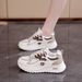 Mesh Breathable Sports Shoes Women 2025 New Spring And Autumn Lightweight Soft Sole White Sneakers For Middle School_vogvips.com