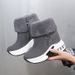Women's Snow 2023 Winter New Korean Style Furry Short With Fleece Lining, Warm And Height-Increasing Cotton Boots For_vogvips.com