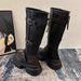 Trendy Black Over-the-Knee Slimming Thick-Soled For Women 2025 New Autumn Chunky Heel Short Boots_vogvips.com