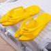 Disposable Travel Portable Folding Slippers Soft And Comfortable Eva Hotel Travel Herringbone Summer Non-slip Yellow Flip-Flops_vogvips.com