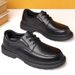 New Men's Formal Casual Breathable Korean Style Groom Wedding Comfortable Low-top Business Leather Shoes_vogvips.com