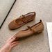 Ballet-style Fishnet Mary Jane For Women, 2025 Summer New Model, Hollowed-out, Breathable, Soft-soled, Round-toed,_vogvips.com