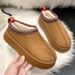 SHLIANG Snow Boots for Women Winter New Cashmere Warm Thick Soles Without Heel-covered Hair Half Slipper Cotton Shoes for Women Y0076_vogvips.com