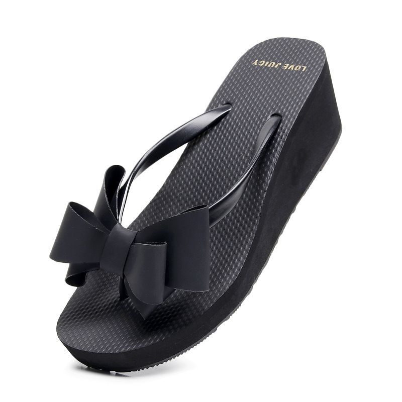 Women's Flip Flops For Summer Outdoor Wear Beach Wedge Heels Anti Slip Sandals Waterproof Bathroom Slippers_vogvips.com