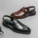 Designer's New Genuine Leather Sandals Trend Men's Seaside Casual Indoor Outdoor Dual Use Sandal Flat Shoes Summer_vogvips.com