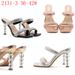 Elegant Rhinestone Pointed Toe High Heels For Women - Comfortable PU Slingback Sandals In Black, Silver, Gold (Sizes 36-42)_vogvips.com
