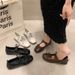 Retro Style Round-toe Ballet Flats For Women, Summer 2025 New Versatile Shallow French Mary Jane Shoes To Match_vogvips.com