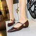3683-5K92 Elegant And Fashionable Women's Shoes With Shallow Mouth, Pointed Toe, Sloping Heel, Straight Strap, Single_vogvips.com