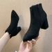 2023 Autumn Winter New Chunky High Heel Short Martin European American Single Pointed Toe Side Zipper Boots Women_vogvips.com