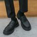 ShoeVault New Derby Retro Versatile Casual Men's Large Leather Wedding Height-Increasing Thick-Soled Internet Celebrity Loafers_vogvips.com