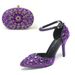 Women's Shoes Stiletto Combination Banquet Pointed Low Top Solid Color Wedding Diamond High Heels_vogvips.com