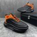 Men's Fashion Sneakers With Cushioned Insoles - Breathable Casual Shoes For Daily Wear & Light Sports (White/Black-Orange/Black-White)_vogvips.com