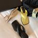 2025 Spring New Square Toe Post For Women, Outdoor Niche Style, Slip-On High Heel Thong Sandals_vogvips.com