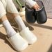 Thick-soled Cotton Slippers For Women, Autumn And Winter, Waterproof, Warm, Non-slip, Plush-lined, -style, Suitable For Home Use And Outdoor Wear For Men_vogvips.com