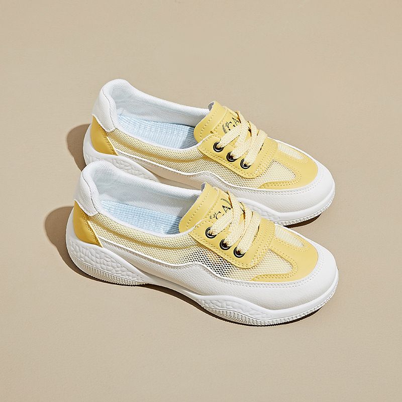 Little White Shoes Female Students Height-increasing Shoes Mesh Breathable Board Shoes Casual Street Shoes_vogvips.com