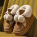 Women's Fashion Winter Boots With Bowknot Detail, Mid-Cuff Fleece Lining, Thick Sole For Height Boost, Non-Slip & Warm Snow Boots_vogvips.com