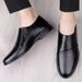 Men's Soft Leather Casual Leather Shoes Soft-soled Beanie Shoes Lazy Men's Shoes_vogvips.com