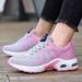 Dazzling Women's Vulcanized Shoes Color Blocking Trendy Design Breathable Thick Soled Shoes Jogging Track Field Tennis Shoes_vogvips.com