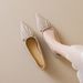 Pointed Single Shoes Women's Low Heel Shallow Mouth Niche Pleated Ladyshoes Temperament Shallow Mouth Commuting Women's Shoes_vogvips.com