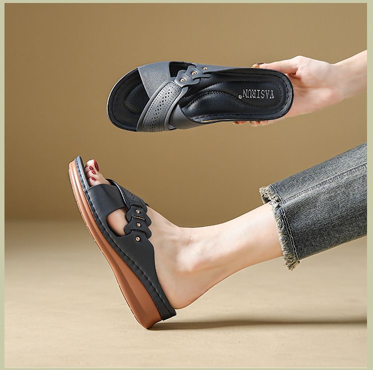 Women's Platform Sandals 3012-3 Comfortable Slip-on Shoes_vogvips.com
