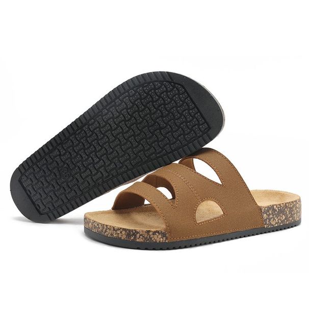 Cross Border Outdoor Men's New Spring/summer Style Cork Slippers For Casual Wear Fashionable And Versatile With Open_vogvips.com