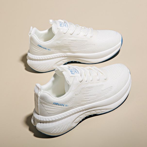 Flying Woven Shoes Sports Shoes Women's Mesh Breathable Student Casual Shoes Flat Running_vogvips.com
