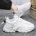 Spring New Breathable Men's Trend Versatile Black Sports Casual Thick Sole Dad Shoes_vogvips.com