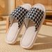 Linen For Home Use, Thick Sole Straw Woven Men's And Women's Sandals, Indoor Non-Slip Summer Slippers That Don't Stink_vogvips.com